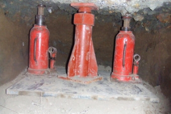 耐圧版工法の様子