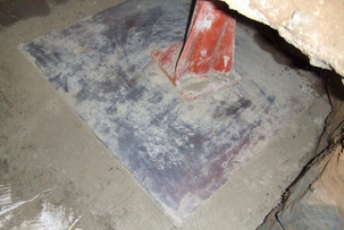 耐圧版工法の様子